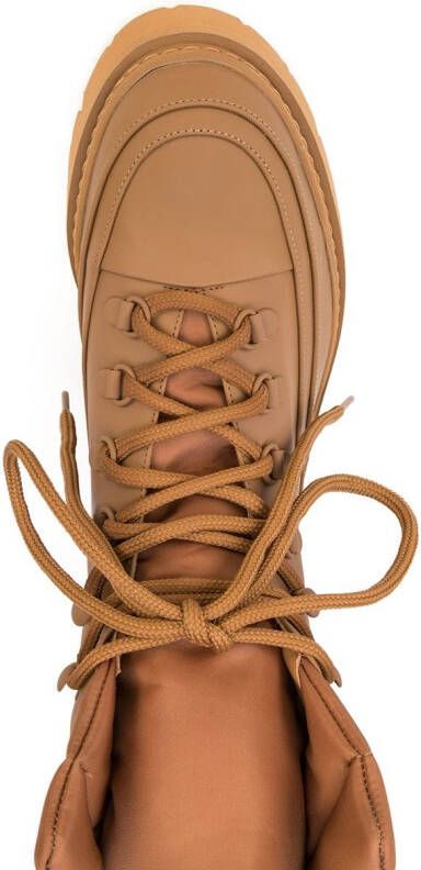 GIABORGHINI lace-up cargo ankle boots Brown