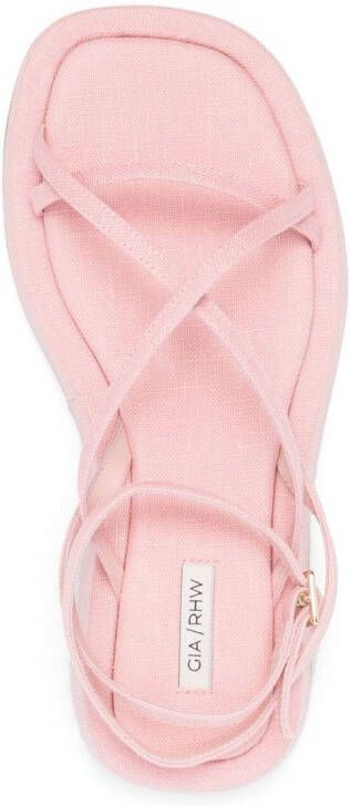 GIABORGHINI multi-way strap flatform sandals Pink
