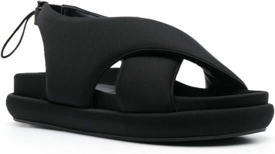 GIABORGHINI padded-design chunky sandals Black