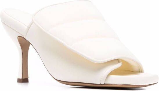 GIABORGHINI padded leather mules White