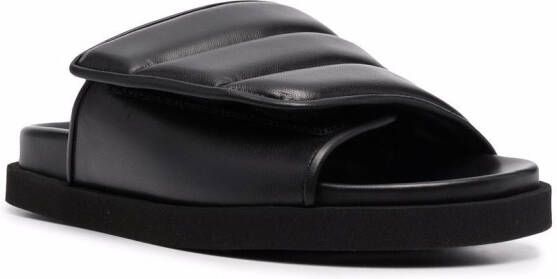 GIABORGHINI padded-strap open-toe slides Black