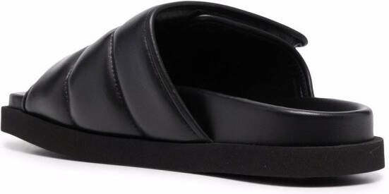 GIABORGHINI padded-strap open-toe slides Black