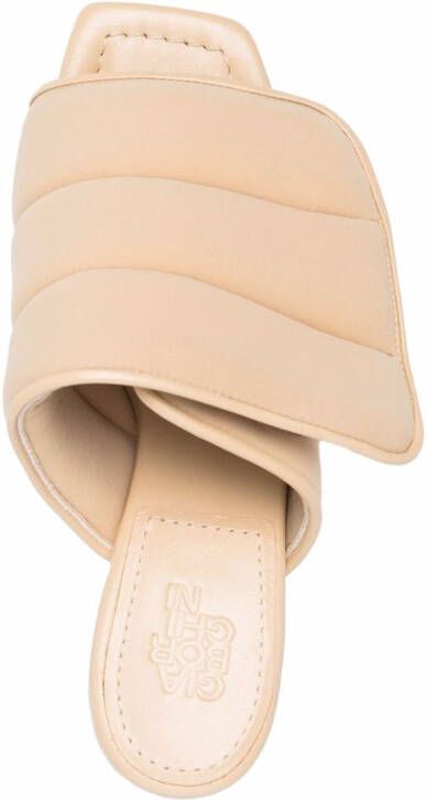 GIABORGHINI padded touch-strap high-heel mules Neutrals