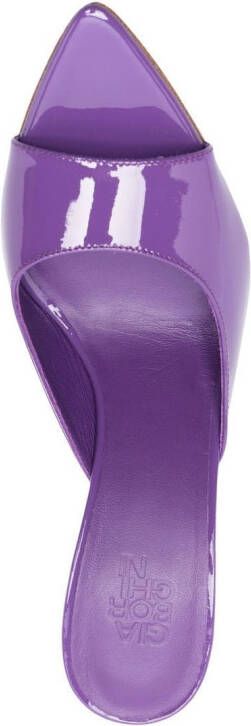 GIABORGHINI Perni 100mm patent-leather mules Purple