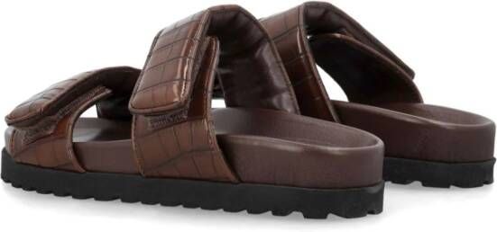 GIABORGHINI Perni 11 faux-leather sandals Brown