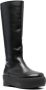 GIABORGHINI platform-sole leather boots Black - Thumbnail 2