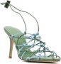 GIABORGHINI pointed strappy 100mm pumps Green - Thumbnail 2