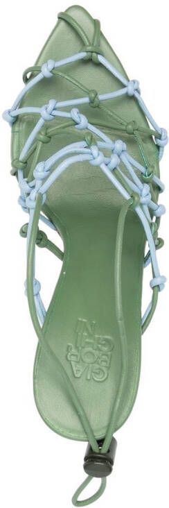 GIABORGHINI pointed strappy 100mm pumps Green