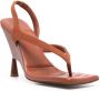 GIABORGHINI Rose slingback sculpted sandals Brown - Thumbnail 2