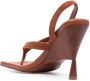 GIABORGHINI Rose slingback sculpted sandals Brown - Thumbnail 3