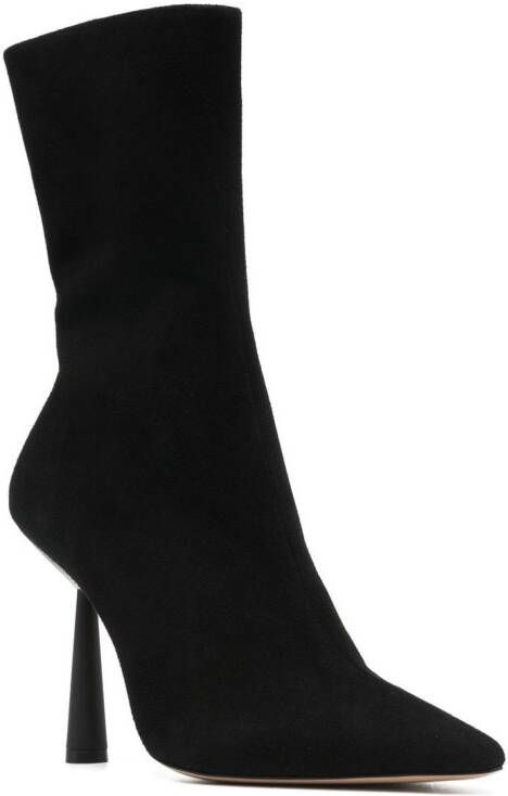 GIABORGHINI Rosie 105mm suede boots Black