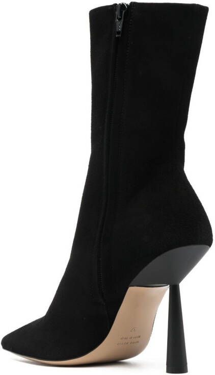 GIABORGHINI Rosie 105mm suede boots Black