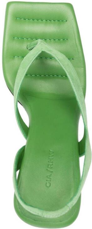 GIABORGHINI Rosie 12 leather sandals Green