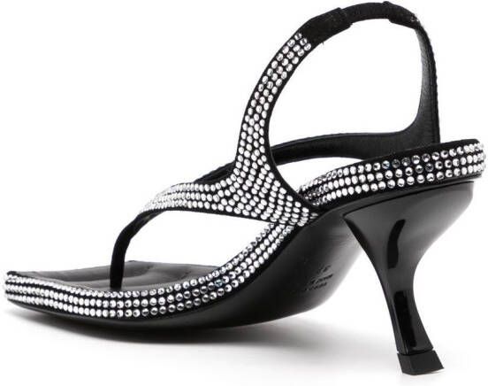 GIABORGHINI Rosie 13 70mm thong sandals Black
