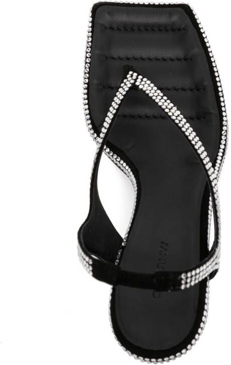 GIABORGHINI Rosie 13 70mm thong sandals Black