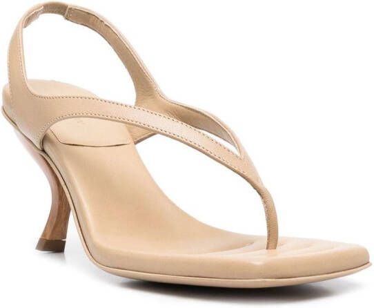 GIABORGHINI Rosie 13 square-toe sandals Neutrals
