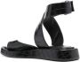 GIABORGHINI Roxanne crocodile-embossed sandals Black - Thumbnail 3