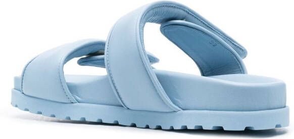 GIABORGHINI side touch-strap fastening sandals Blue