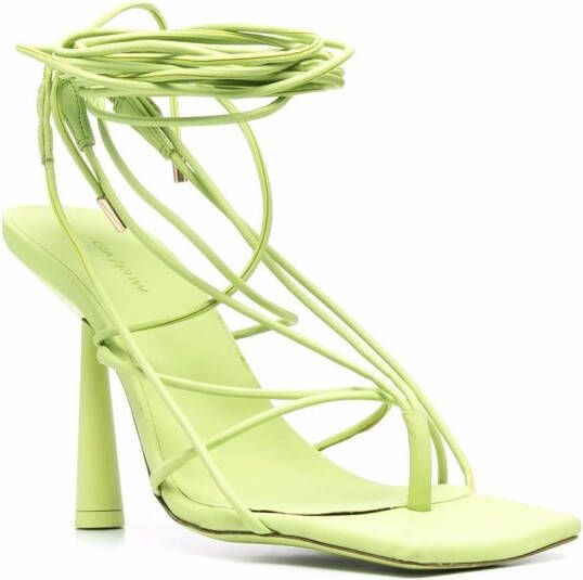 GIABORGHINI strap-detail open-toe sandals Green