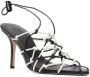GIABORGHINI strappy pointed 100mm pumps Black - Thumbnail 2