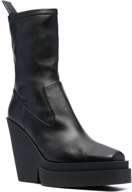 GIABORGHINI Gia15 tapered-heel boots Black