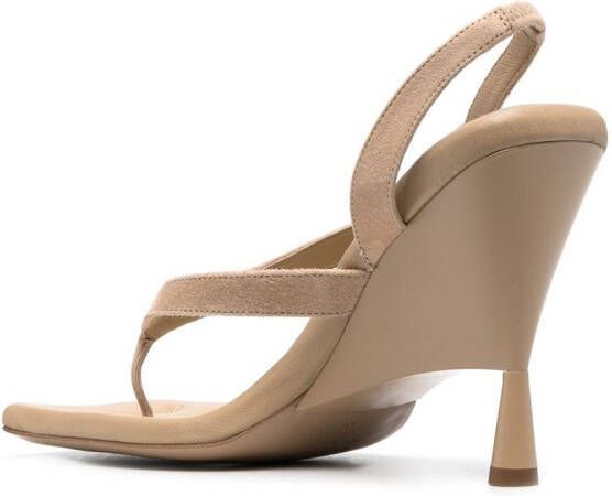 GIABORGHINI thong-strap leather sandals Neutrals