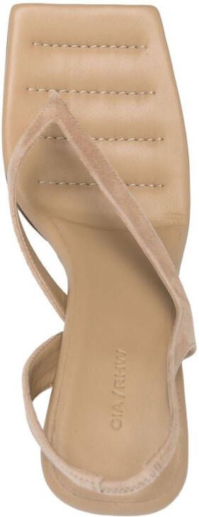 GIABORGHINI thong-strap leather sandals Neutrals