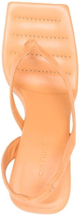 GIABORGHINI thong-strap leather sandals Orange