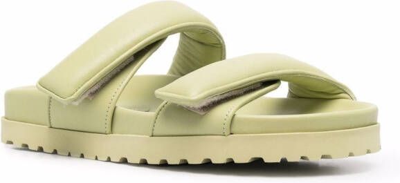 GIABORGHINI x Pernille Teisbaek double-strap slides Green