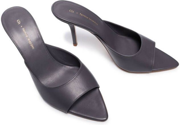 GIABORGHINI x Pernille Teisbaek Perni 04 leather sandals Grey