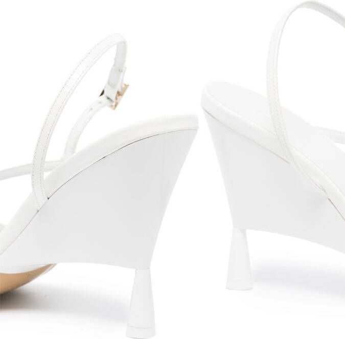 GIABORGHINI x RHW Rosie 5 100mm leather sandals White