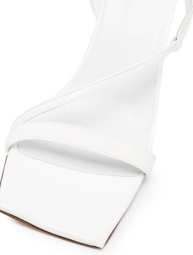 GIABORGHINI x RHW Rosie 5 100mm leather sandals White