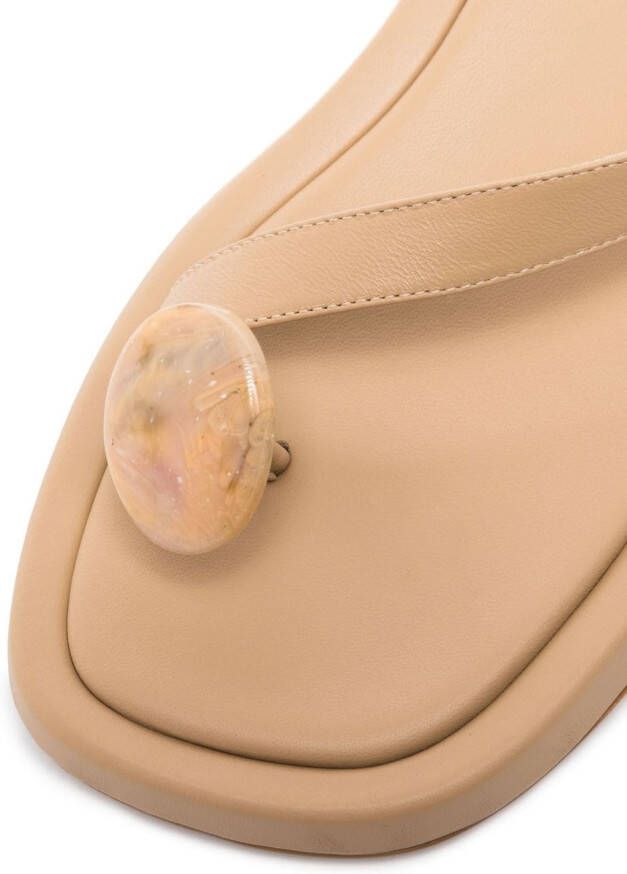 GIABORGHINI x RHW Rosie gemstone-embellished sandals Neutrals