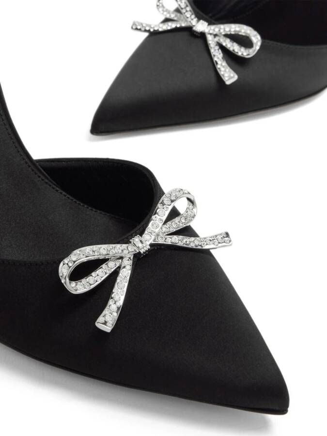 Giambattista Valli 105mm bow-embellished satin pumps Black