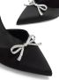 Giambattista Valli 105mm bow-embellished satin pumps Black - Thumbnail 4