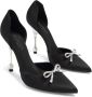 Giambattista Valli 105mm bow-embellished satin pumps Black - Thumbnail 5