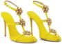Giambattista Valli 110mm floral-appliqué sandals Yellow - Thumbnail 2