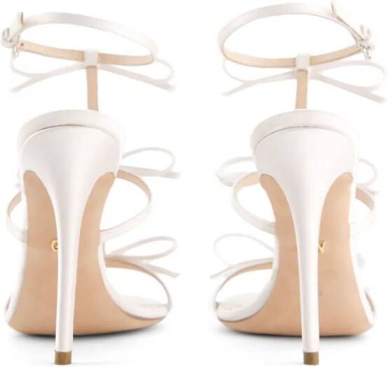 Giambattista Valli 90mm bow-detailing leather sandals White