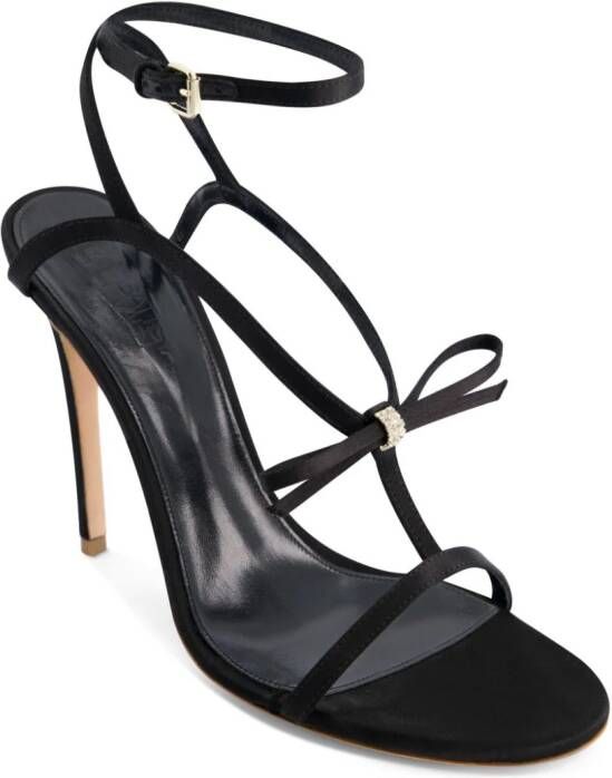 Giambattista Valli 90mm bow-embellished satin sandals Black