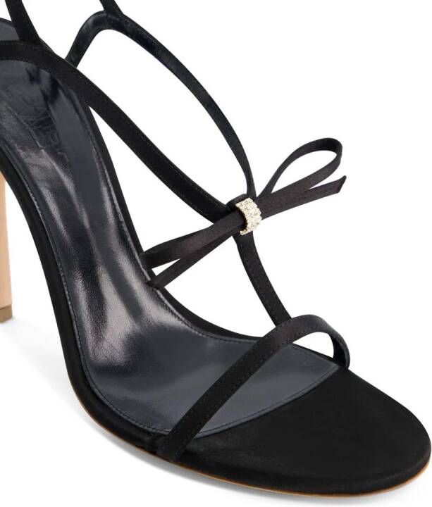 Giambattista Valli 90mm bow-embellished satin sandals Black