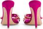 Giambattista Valli 90mm crystal-embellished leather mules Pink - Thumbnail 4