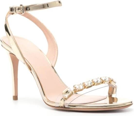 Giambattista Valli 90mm crystal-embellished sandals Gold