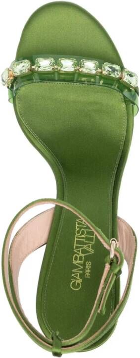 Giambattista Valli 90mm crystal-embellished sandals Green