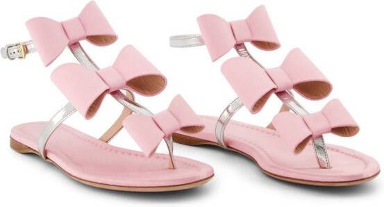 Giambattista Valli bow-detail flat sandals Pink