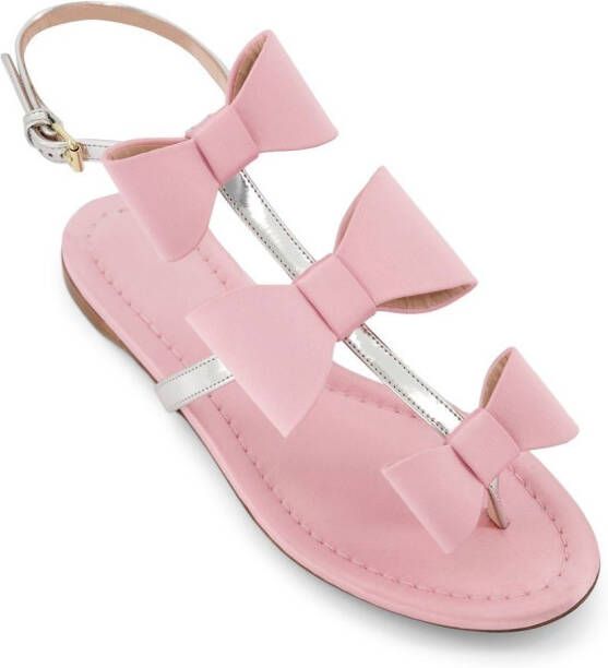 Giambattista Valli bow-detail flat sandals Pink