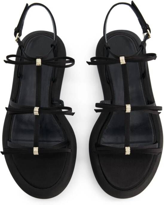 Giambattista Valli bow-embellished flatform sandals Black