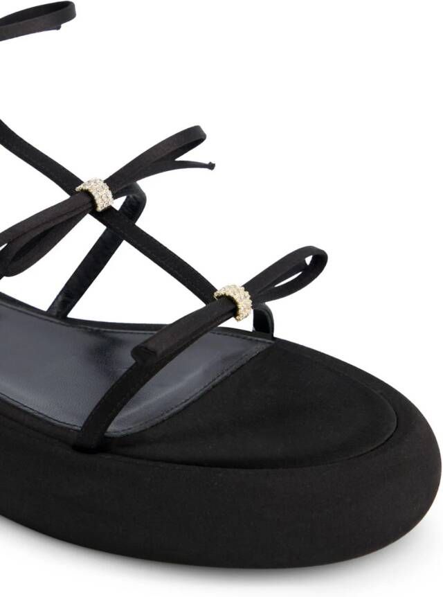 Giambattista Valli bow-embellished flatform sandals Black