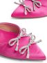 Giambattista Valli bow-embellished satin mules Pink - Thumbnail 4