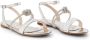 Giambattista Valli crystal bow flat sandals Silver - Thumbnail 2