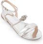 Giambattista Valli crystal bow flat sandals Silver - Thumbnail 3